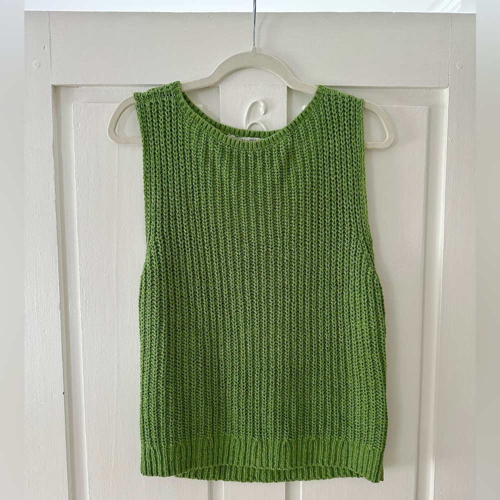 NWOT Abercrombie & Fitch Textured Green Knit Top